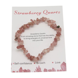 Bransoletka z kamieni [kwarc truskawkowy] - MF37875-2